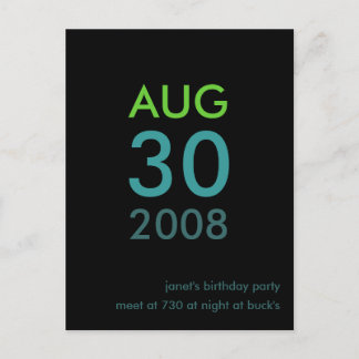 Customisable - Birthday invite - Simple Invitation