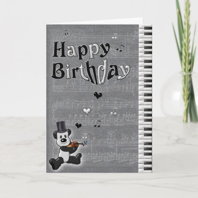 Customisable Birthday Panda Card (Front)