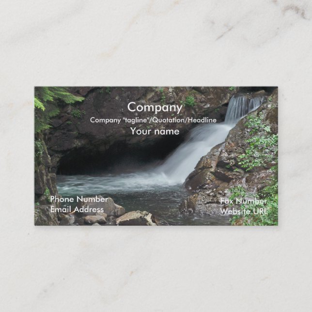 Customisable Biz Card with nature background (Front)