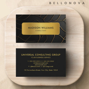 Customisable Black and Gold  Professional Business Card