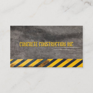 Customisable Black and yellow hazard lines Business Card