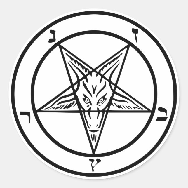 Customisable Black Baphomet Stickers (Front)