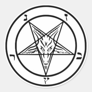 Customisable Black Baphomet Stickers
