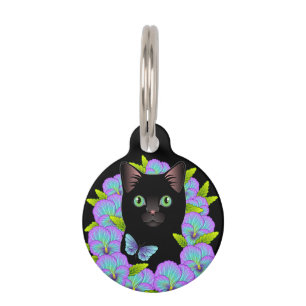 Customisable Black Cat Tag - Sweet Kitty Accessory