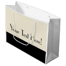 Customisable Black & Eggshell White Colour Block