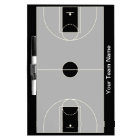 Customisable black grey basketball dry erase board