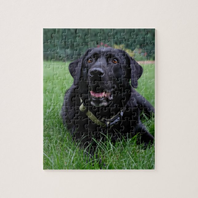 Customisable Black Labrador Retriever Jigsaw Puzzle (Vertical)