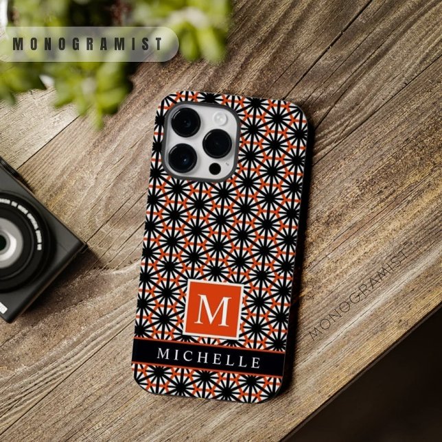 Customisable Black Red White Geometric  Case-Mate iPhone Case (Customizable Black Red White Geometric Case-Mate iPhone Case)