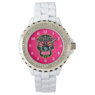 Customisable Black Sugar Skull Watch