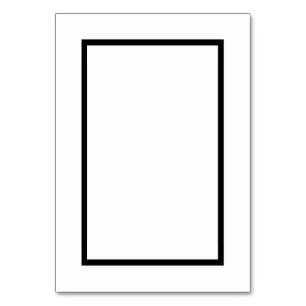 Customisable Black & White Blank Table Number Card