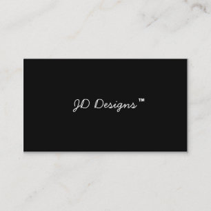 Customisable Black & White Monogram Business Cards