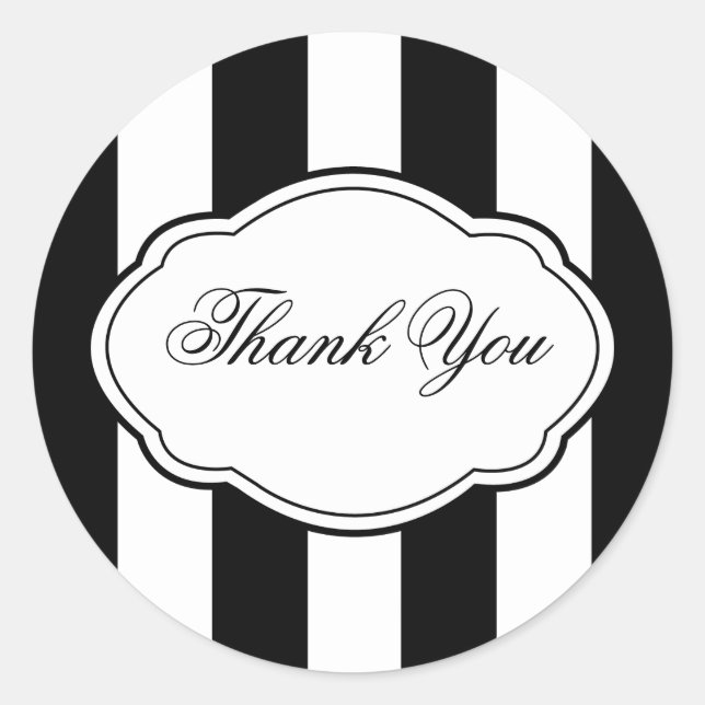 Customisable Black & White Sticker Label (Front)