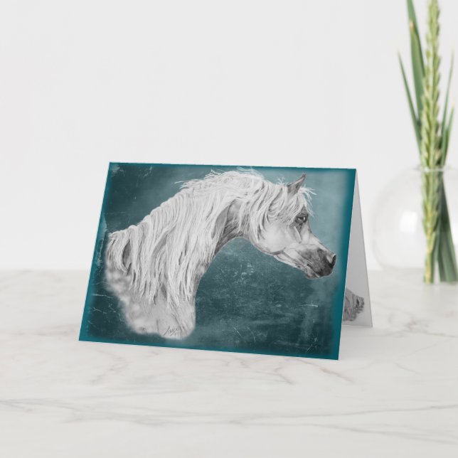 Customisable Blank Arabian Horse Card (Front)