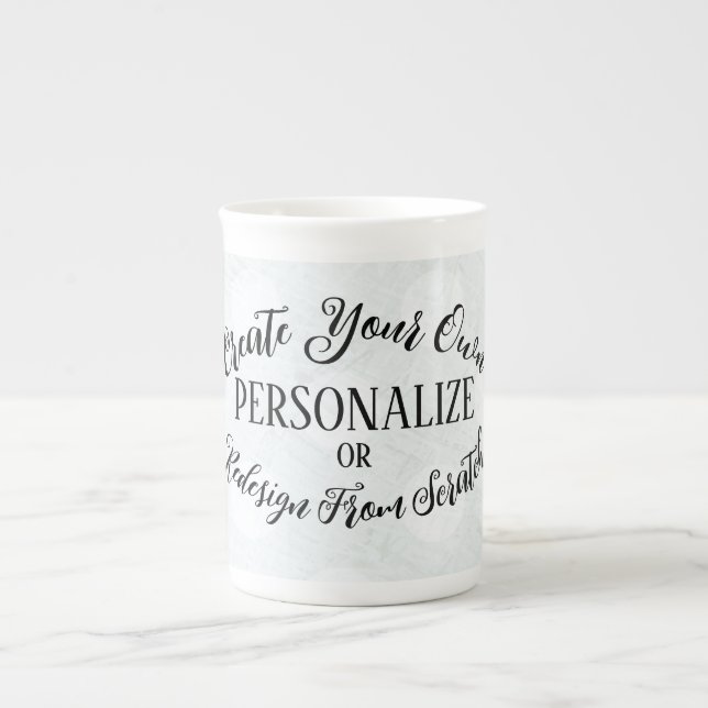 Customisable Blank - Create Your Own Bone China Mug (Front)