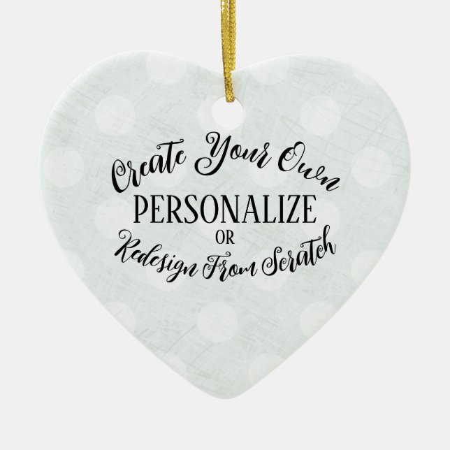 Customisable Blank - Create Your Own Ceramic Tree Decoration (Front)