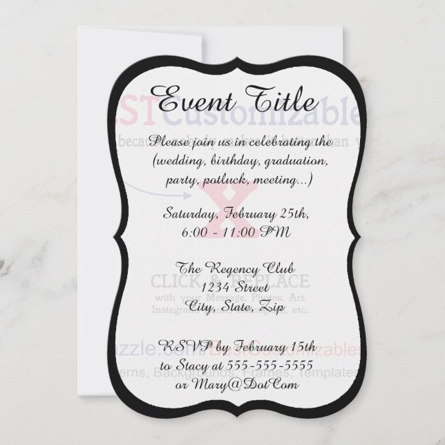 Customisable Blank Gift Template (Front)