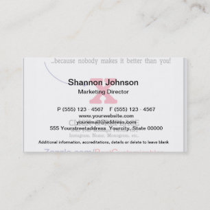 Customisable Blank Gift Template Business Card