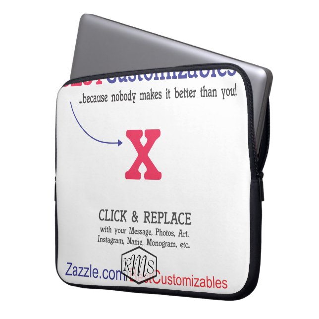 Customisable Blank Gift Template Laptop Sleeve (Front Left)