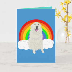 Customisable Blank Great Pyrenees Rainbow  Card
