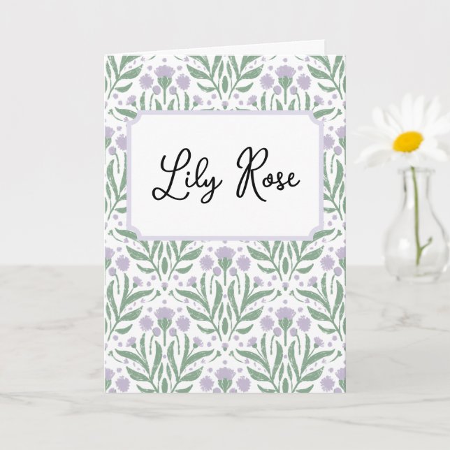 Customisable blank greeting card (Small Plant)
