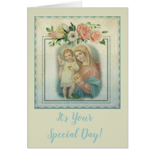 Customisable Blessed Virgin Mary with Baby Jesus