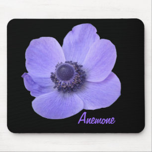 Customisable Blue Anemone Flower Mousepad