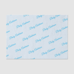 Customisable Blue Baby Shower Tissue Paper