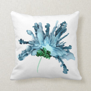 Customisable! Blue bearded lily Hand Painted Cushion