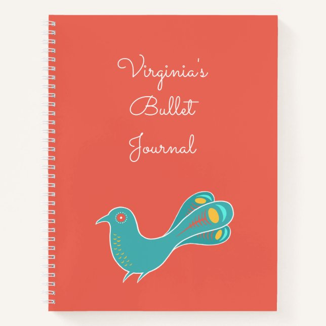 Customisable Blue Bird Bulletn Journal (Front)