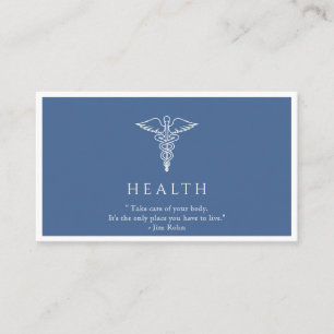 Customisable Blue Healthcare Professional Business Card