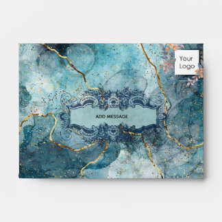 Customisable Blue Marble Design Envelope