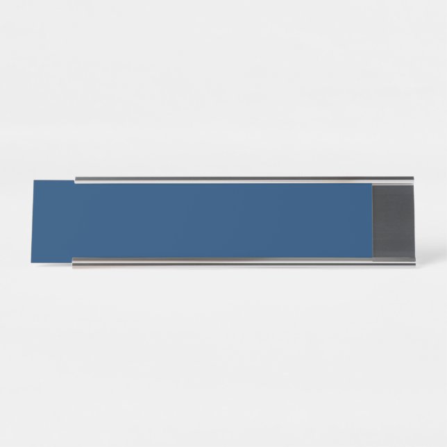 Customisable Blue Office Desk Name Plate (Front)