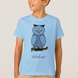 Customisable Blue Owl T-Shirt
