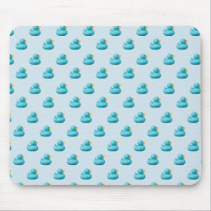 Customisable Blue Rubber Ducks by storeman Mouse Mat