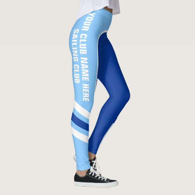 Customisable Blue Side Band Leggings (Right)
