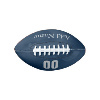 Customisable Blue & Silver Mini Football American Football