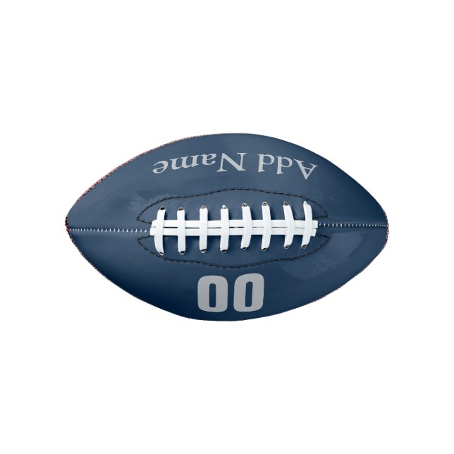 Customisable Blue & Silver Mini Football American Football (Front)