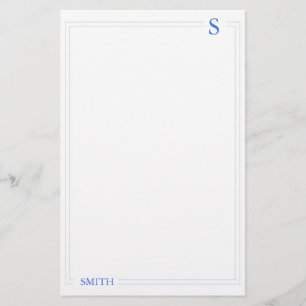 Customisable Blue Stationery