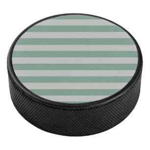 Customisable Blue Stripes Hockey Puck