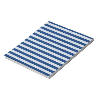 Customisable Blue Stripes Notepad