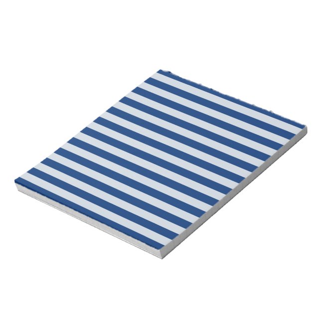 Customisable Blue Stripes Notepad (Rotated)