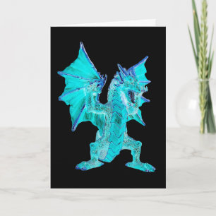 Customisable Blue Water Dragon Fantasy Art Card