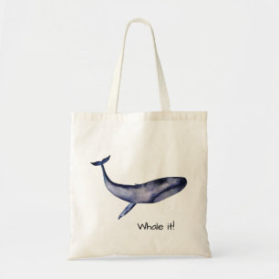 Customisable Blue Whale Tote Bag