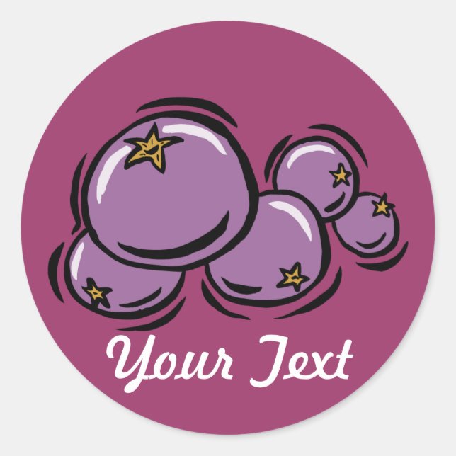 Customisable Blueberry Sticker (DARK) (Front)