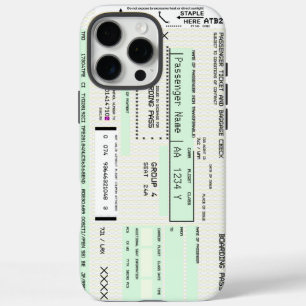 Customisable Boarding Pass Aviation iPhone 16 Pro Max Case