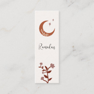 Customisable Boho Islamic Ramadan Mini Bookmark  Calling Card