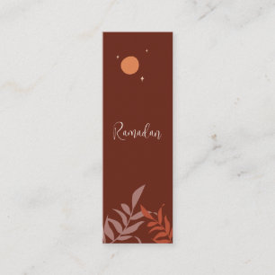 Customisable Boho Islamic Ramadan Mini Bookmark  Calling Card