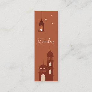 Customisable Boho Islamic Ramadan Mini Bookmark  Calling Card