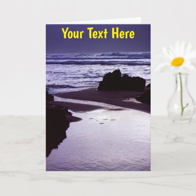 Customisable Boobys Bay, Cornwall Card (Small Plant)