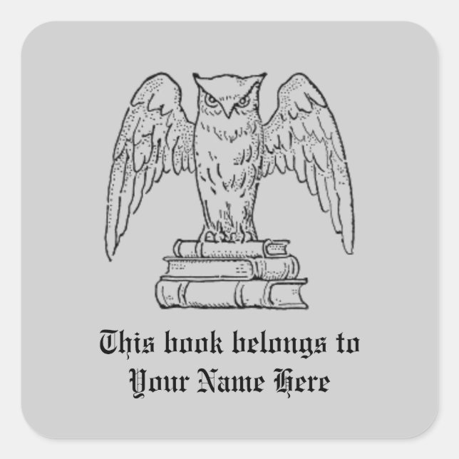 Customisable Book Name Sticker (Front)